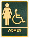 Picture of Bronze ADA Plaque - Womens Wheelchair Accessible Restroom
