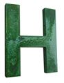 Bronze Letters Helvetica Font Patina Turquoise
