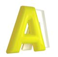 Formed Channel Letters Helvetica Font in Yellow #1800