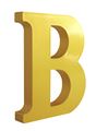 Minnesota Letters Roman Font in Yellow Gold #6371