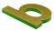 Metal on Acrylic Letters Helvetica Font Brushed Satin Gold Green #2030 Sides