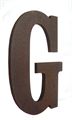 Rustic Steel Letters in Clarendon Condensed Font Natural