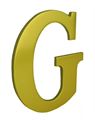 Aluminum Letters 1/4'' Thickness Roman Font Polished Gold Anodized
