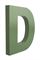 Cast Aluminum Letters Helvetica Font in Nouveau Patina