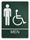 ADA Plaques Mens Wheelchair Accessible Restroom