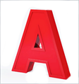 Channel Letters Red Face with Painted Red Returns