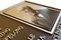 cast bronze plaque with etched insert